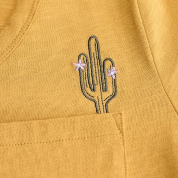 Candace Cameron Bure Breezy Cotton Tee with Embroidery NWOT - Picture 6 of 7